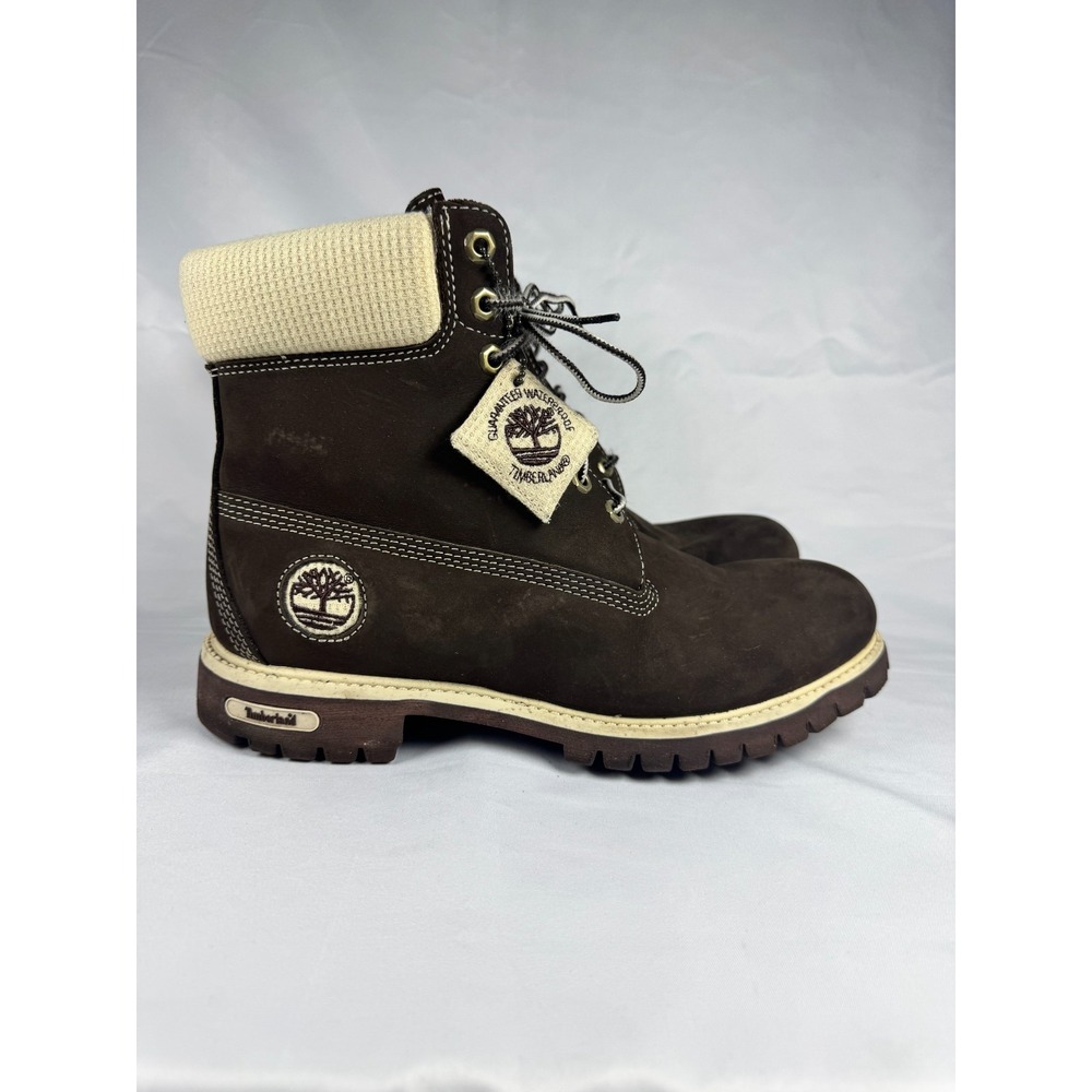 Timberland Premium 6-Inch Mens 9.5 M Boots Dark Brown Leather Ankle Waterproof